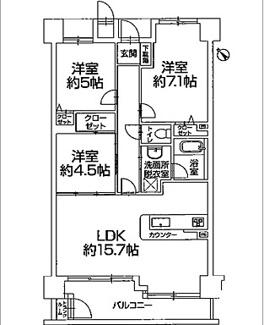 【間取り】 | ダイアパレス草津ガーデンコート