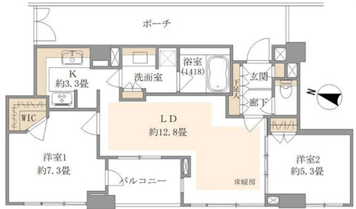 用賀パークハウスの間取り
