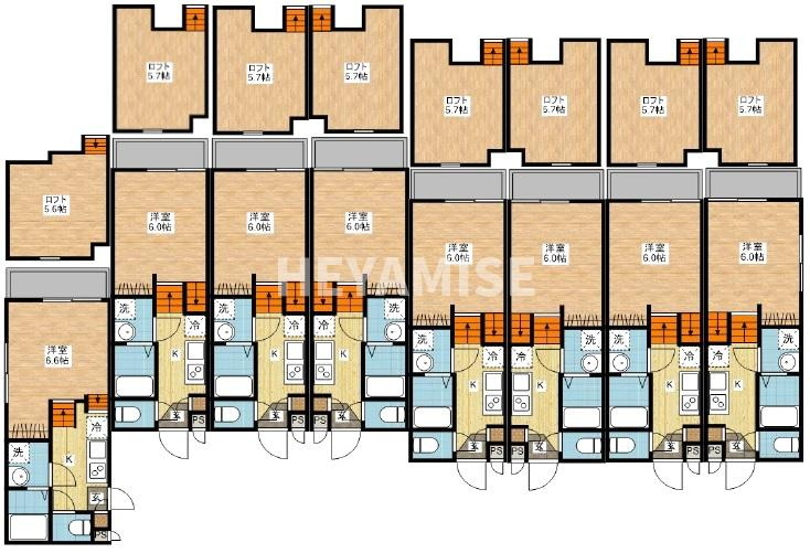 長崎市田中町の一棟アパートの間取り