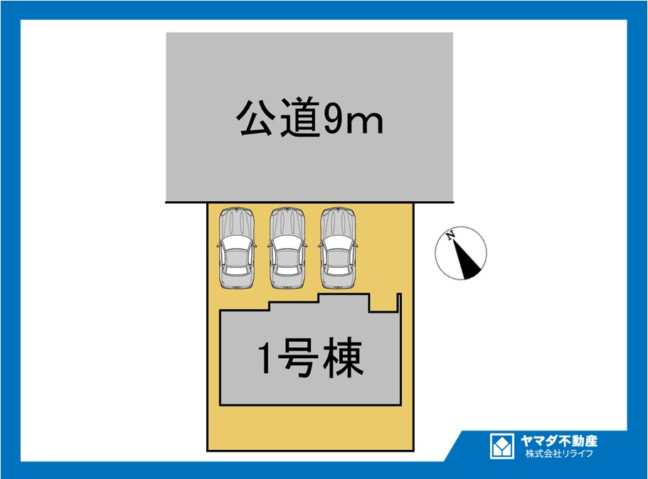 ファーストタウン　江南市第1上奈良町久保　全1区画分譲の区画図|■区画図
■YAMADA電機の　ヤマダ不動産　株式会社リライフ　
いつでもお問合わせ下さい。