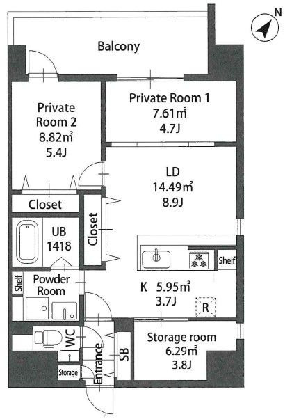 MODERN PALAZZO住吉の間取り