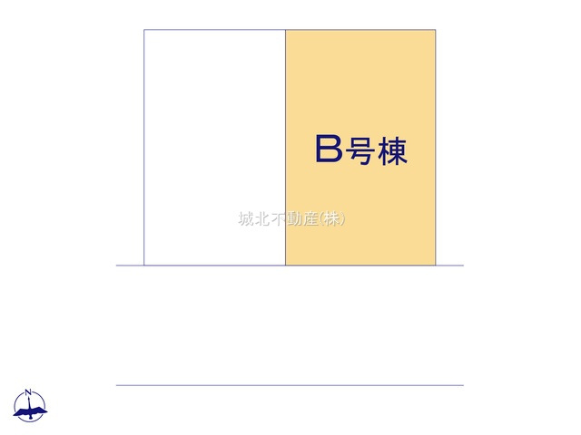 練馬区南大泉1丁目 全2棟 B号棟の区画図|南側約6.0ｍ公道に面する全2棟です