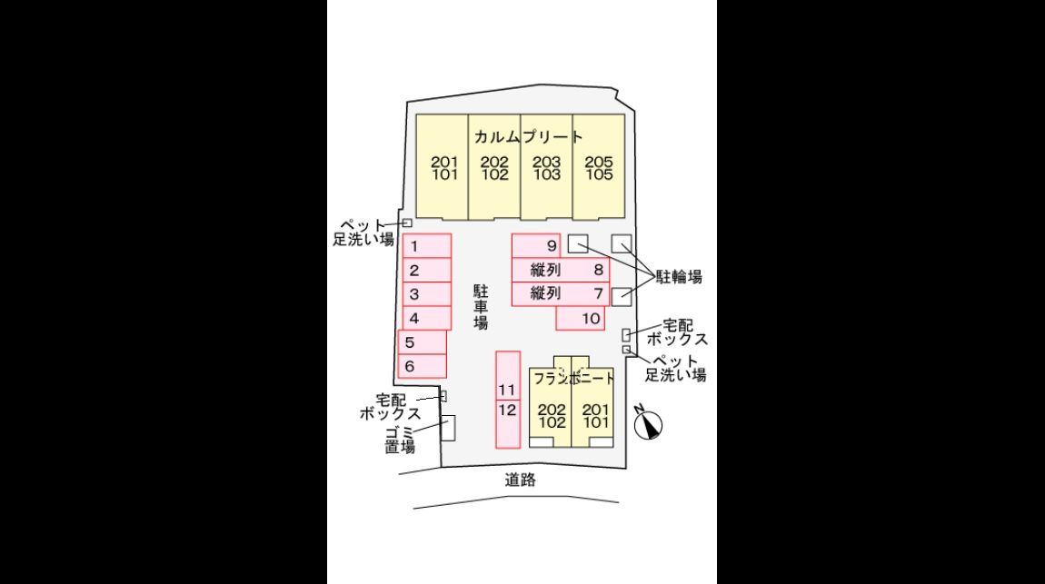 フランボニートの区画図