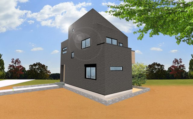 【完成予想図】 | 新座市野寺1丁目　建築条件付売地　全6区画　(保谷店) | 5区画/快適に暮らせる省エネ・高断熱の邸宅も建築可能です！(エネルギー消費性能3、断熱性能5)※参考プラン間取図を基に作成したイメージ画像です。実際とは多少異なります。