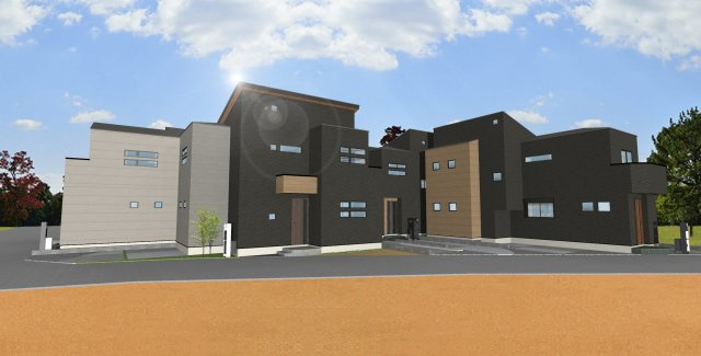 【完成予想図】 | 新座市野寺1丁目　建築条件付売地　全6区画　(保谷店) | 保育園、幼稚園、小中学校が徒歩15分以内に揃いお子様がいるご家庭も安心の環境です。※参考プラン間取図を基に作成したイメージ画像です。実際とは多少異なります。