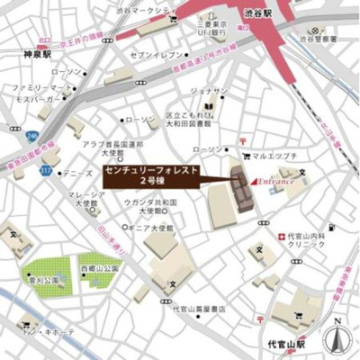 【地図】 | センチュリーフォレスト２号棟