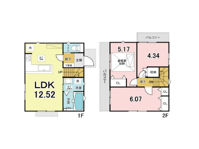 【間取り】 | 西東京市下保谷1丁目　中古一戸建住宅　（保谷店） | 保育園や小学校など近く子育て環境が整っております。
※図面を基に作成しています。現況と異なる場合は現況を優先いたします。