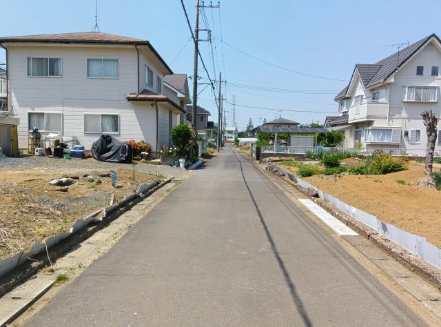 下妻市高道祖　第4　の前面道路含む現地写真