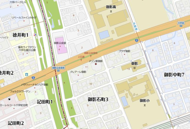 メゾン新御影の地図