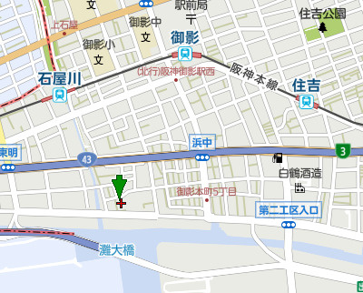 甲南グランドハイム御影の地図