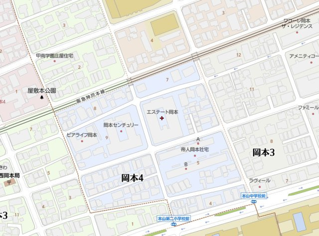 エステート岡本の地図