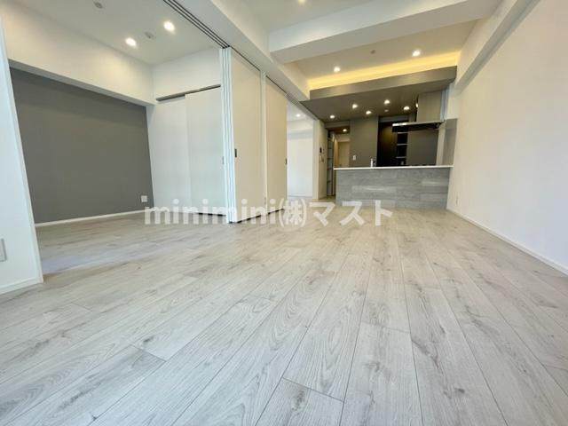大阪市中央区北新町の賃貸マンションの居間・リビング