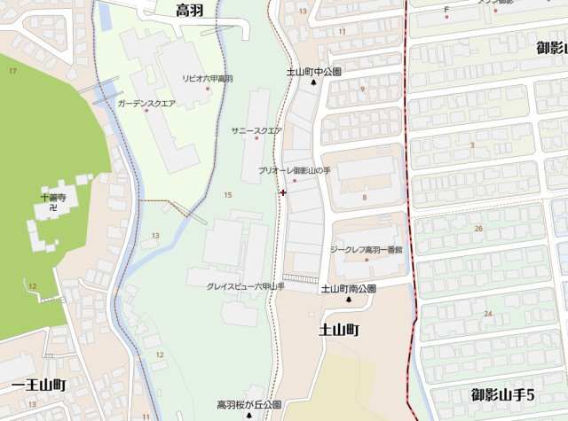 プリオーレ御影山の手C棟の地図