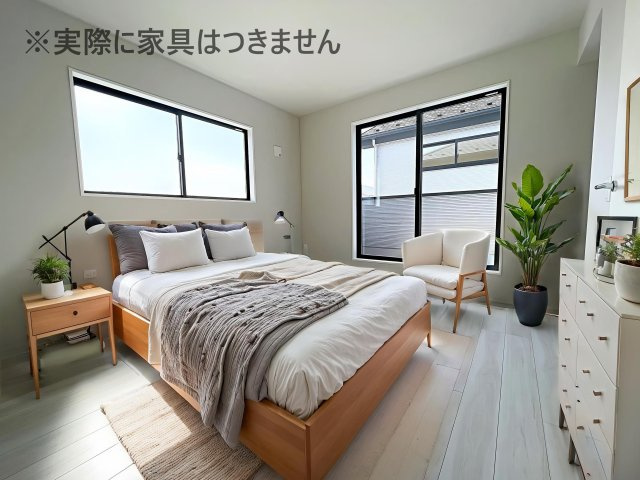 新築戸建・新築建売　郡山市八山田2期　行徳小・行健中の居間・リビング|一部吹抜で明るく開放的なLDK17帖は空間が広く見えます！