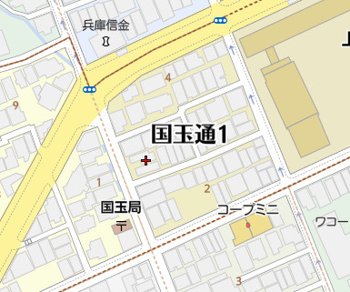 神戸市灘区国玉通1丁目　中古戸建の地図