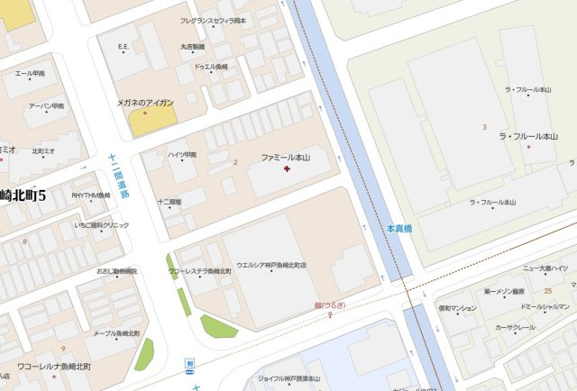 ファミール本山の地図