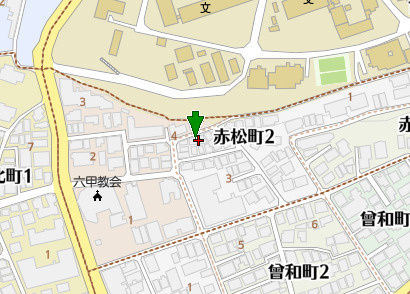 神戸市灘区赤松通2丁目　中古戸建の地図