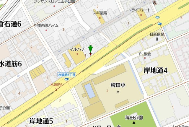 西灘アーバンライフの地図