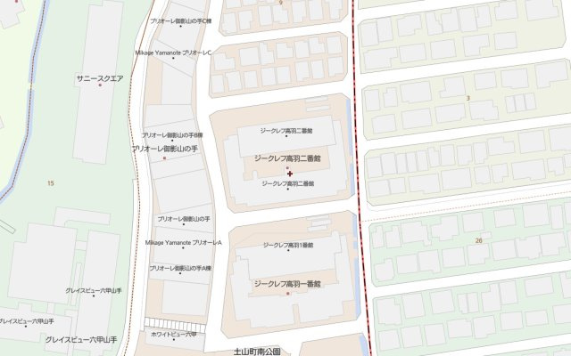 ジークレフ高羽二番館の地図