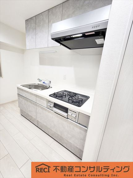 上野ハイツのキッチン|閑静な住宅街です