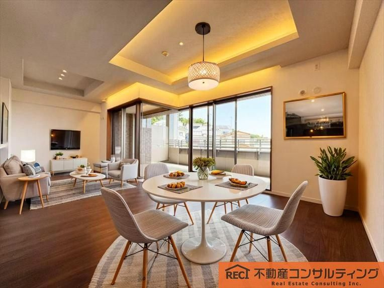 ジークレフ御影山手緑静館の居間・リビング|緑豊かで閑静な住宅街に佇む低層マンション