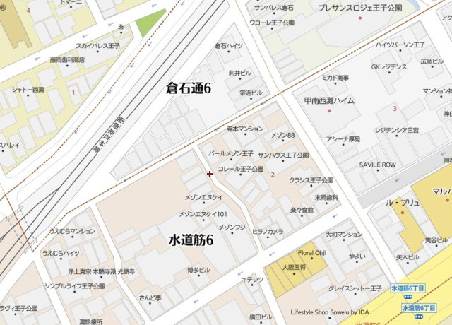 神戸市灘区水道筋6丁目　中古戸建の地図