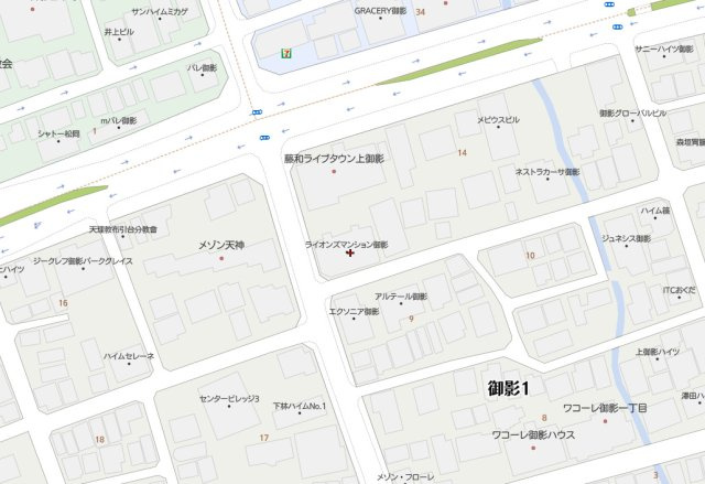 ライオンズマンション御影の地図
