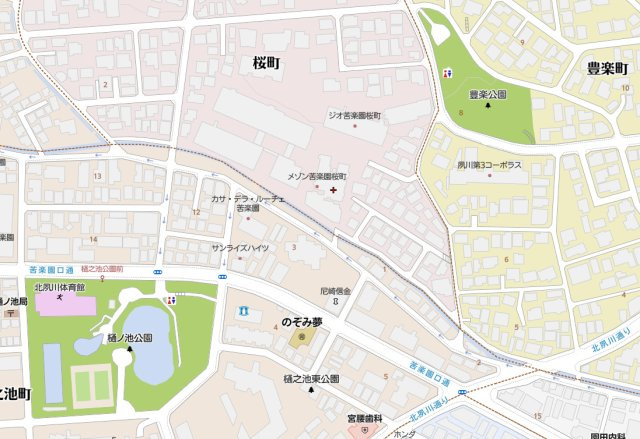 メゾン苦楽園桜町の地図