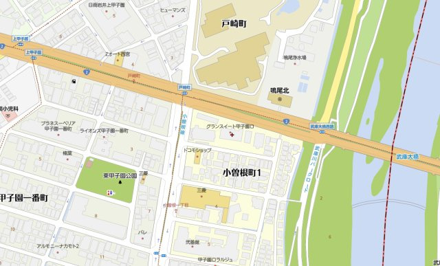 グランスイート甲子園口の地図