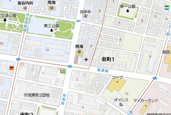西宮市石在町　新築戸建の地図