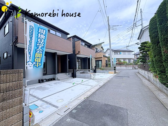 白岡市小久喜　新築一戸建て　リーブルガーデン　02の前面道路含む現地写真|26.6.22撮影済み