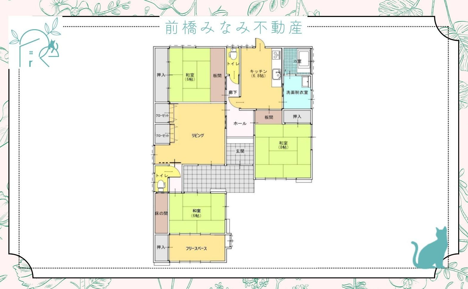 【中古平屋】前橋市鳥取町1期　３LDK