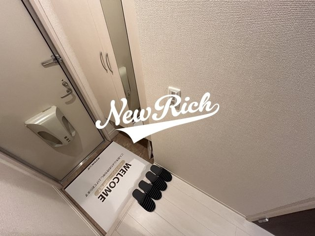 伊勢崎市宮子町のアパートの玄関