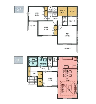 天童市交り江4丁目の区画図