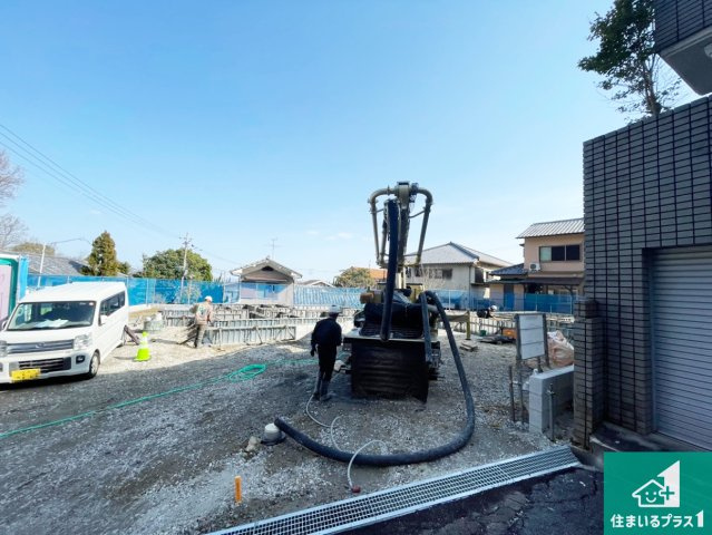 高槻市大和　新築一戸建ての外観|周辺は落ち着いた街並みの住宅地！子育てがしやすい住環境です！まだ未完成ですが、現地でしかわからない事もございます。是非一度ご覧ください。