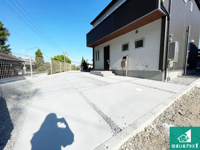 高槻市大和　新築一戸建ての駐車場|駐車スペース！散水栓があるので、こまめに愛車を洗えます！