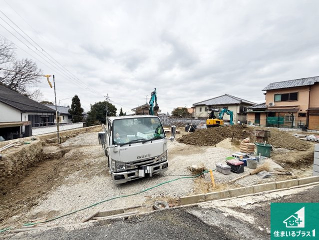 高槻市大和　新築一戸建ての外観|周辺は落ち着いた街並みの住宅地！子育てがしやすい住環境です！まだ未完成ですが、現地でしかわからない事もございます。是非一度ご覧ください。