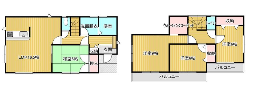 伊達郡国見町大字山崎字堰下の間取り