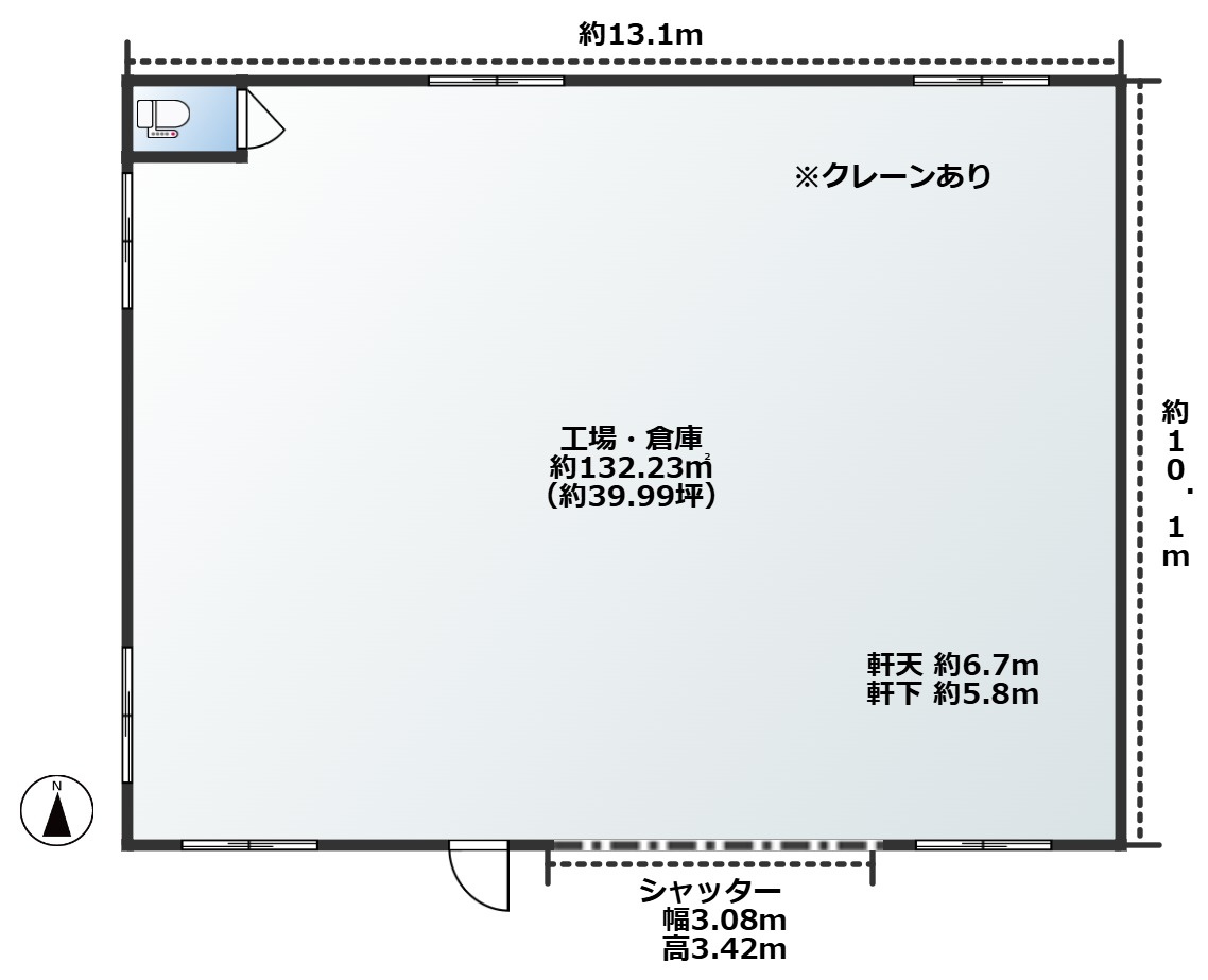 美女木４丁目貸工場の間取り