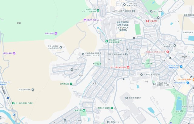 高槻市大和　新築一戸建ての地図