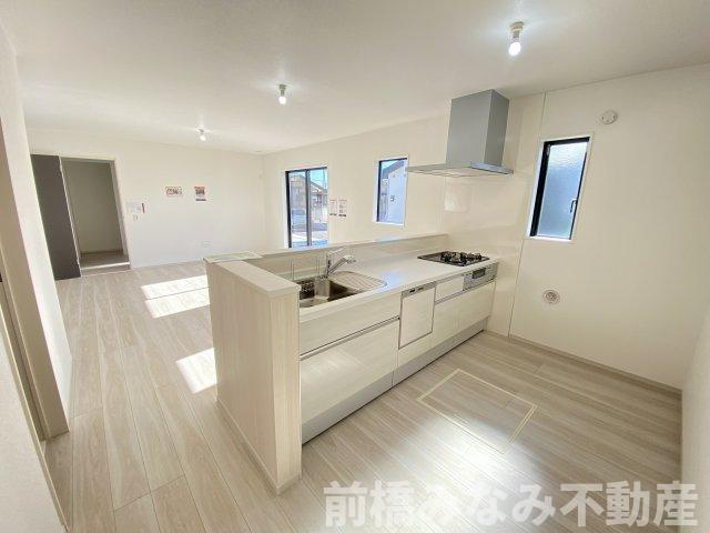 前橋市前箱田町1期　１号棟(全２棟)　アーバンスタイル　新築建売分譲のキッチン|お料理しやすいキッチンです
