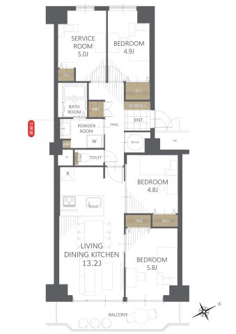 【間取り】メロディハイム茨木 