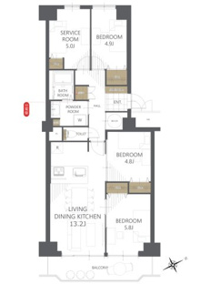 【間取り】メロディハイム茨木 