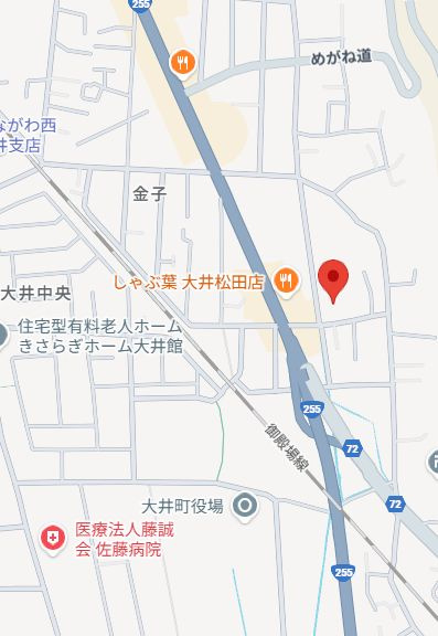大井町金子　倉庫付き売地の地図|地図