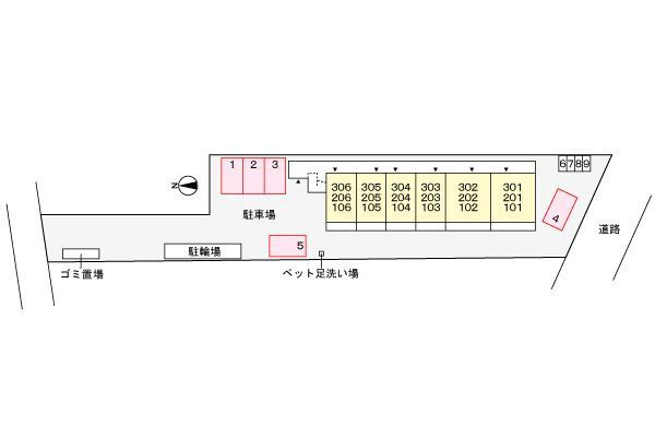 ベルカーサの駐車場