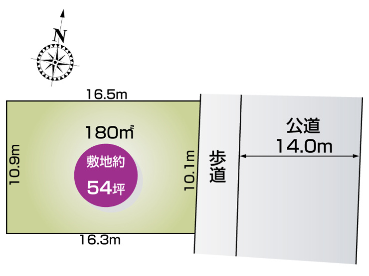 【区画図】宮代町道佛3丁目　土地
