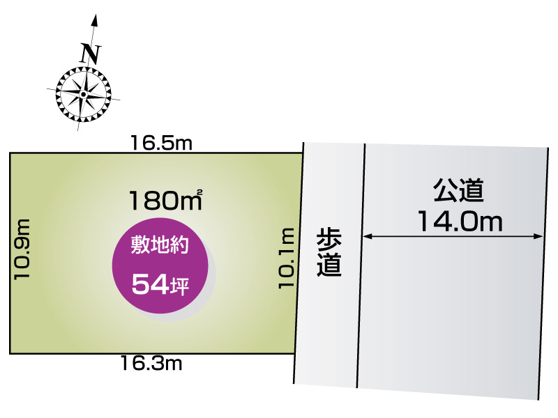 【区画図】宮代町道佛3丁目　土地