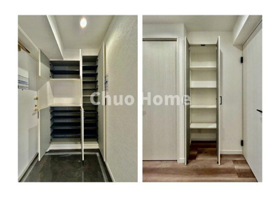 【玄関】 | レクセル篠崎 | 【玄関】玄関には大型のシューズクローゼットを設置しておりますのでいつでもスッキリりとした空間を保てます。玄関周りを清潔に使うのはとても大事なことですよね。