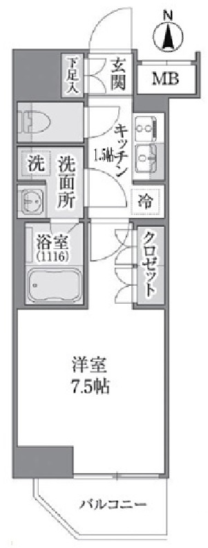ブリリアイスト上野御徒町の間取り