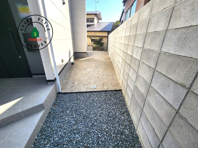 糟屋郡志免町桜丘３丁目第5-２棟（１号棟）の庭|お庭で自由な時間を過ごせます。